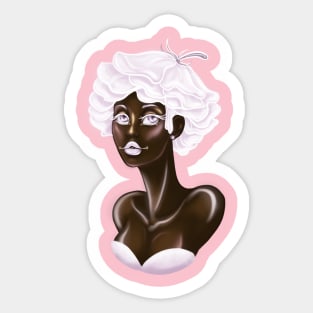Black Girl Sugar Rose Afro Sticker
